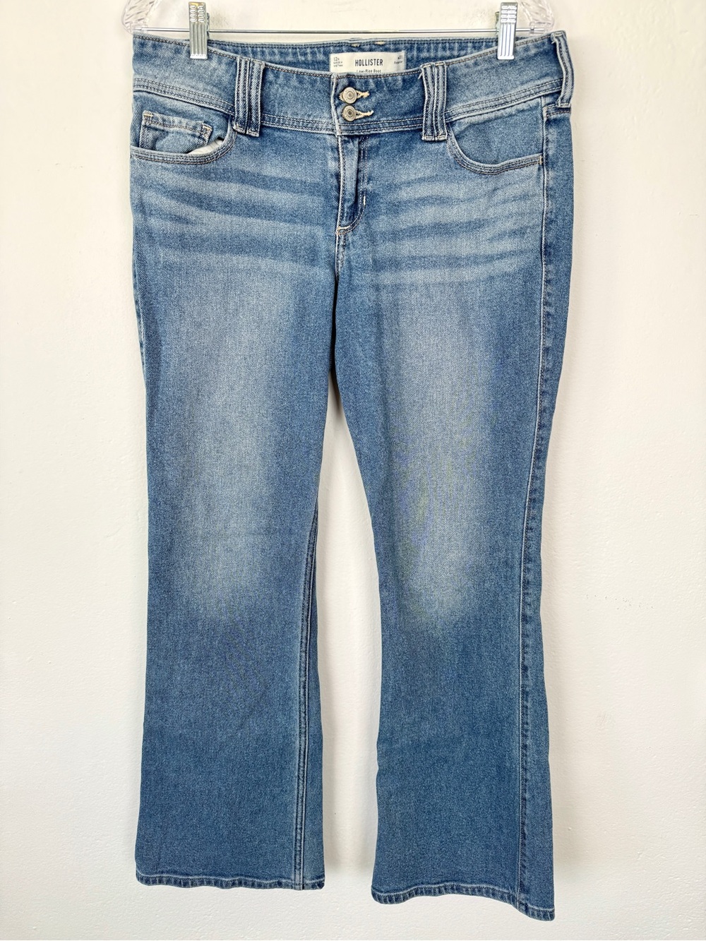 Hollister Size 12R W31 Low Rise Bootcut Embroidered Floral Pockets Denim Jeans